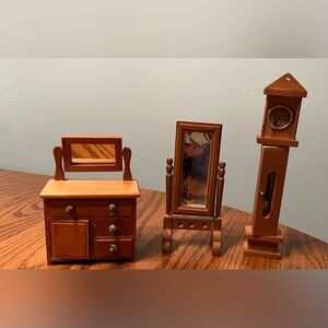 Vintage Dollhouse Furniture Grandfather Clock